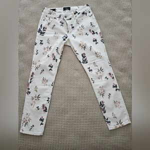 Lucky Brand Lolita White Floral Jeans Sz 8/29